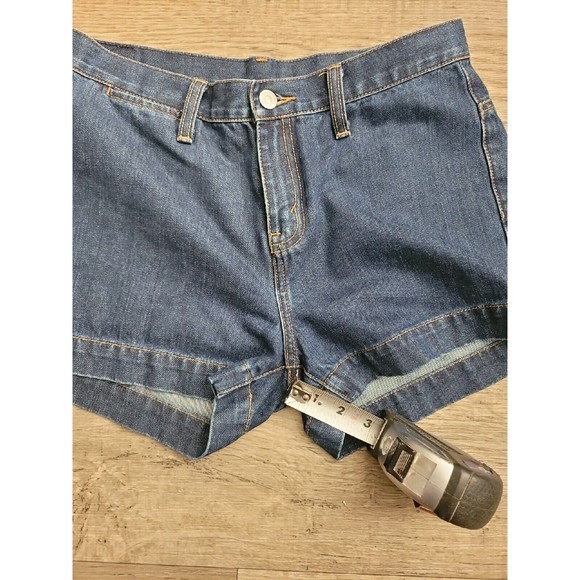 Vintage Women's Levis Denim Shorts Red Tab Dark Blue Size 5x3 - Picture 8 of 8